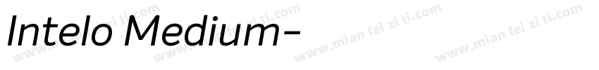 Intelo Medium字体转换